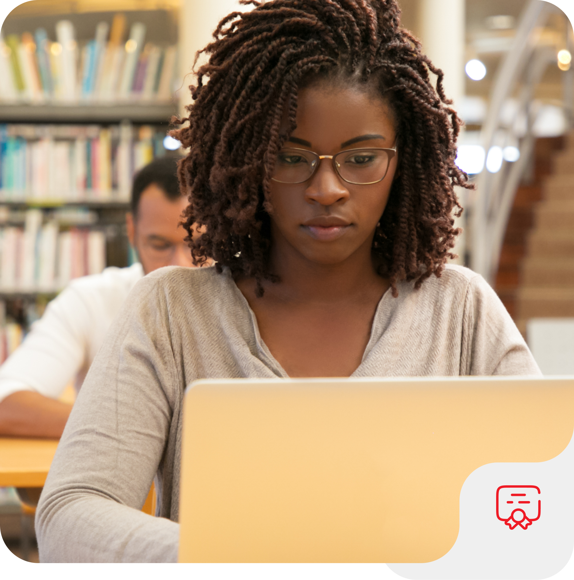 young student learning library 1 9